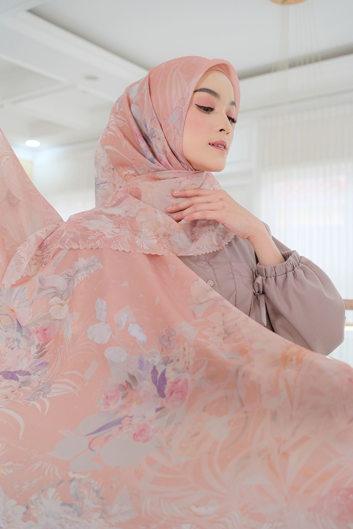 Emily JUMBO - Scarf Square Premium Polycotton XL | Woody - EB28.24