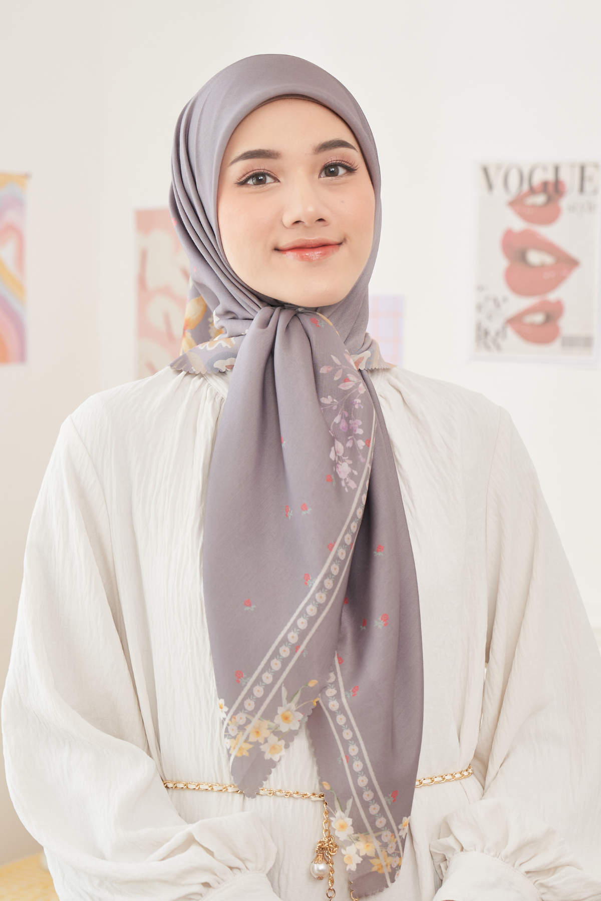 Daffodil - Scarf Square - Galaxy Brown - DF14.3