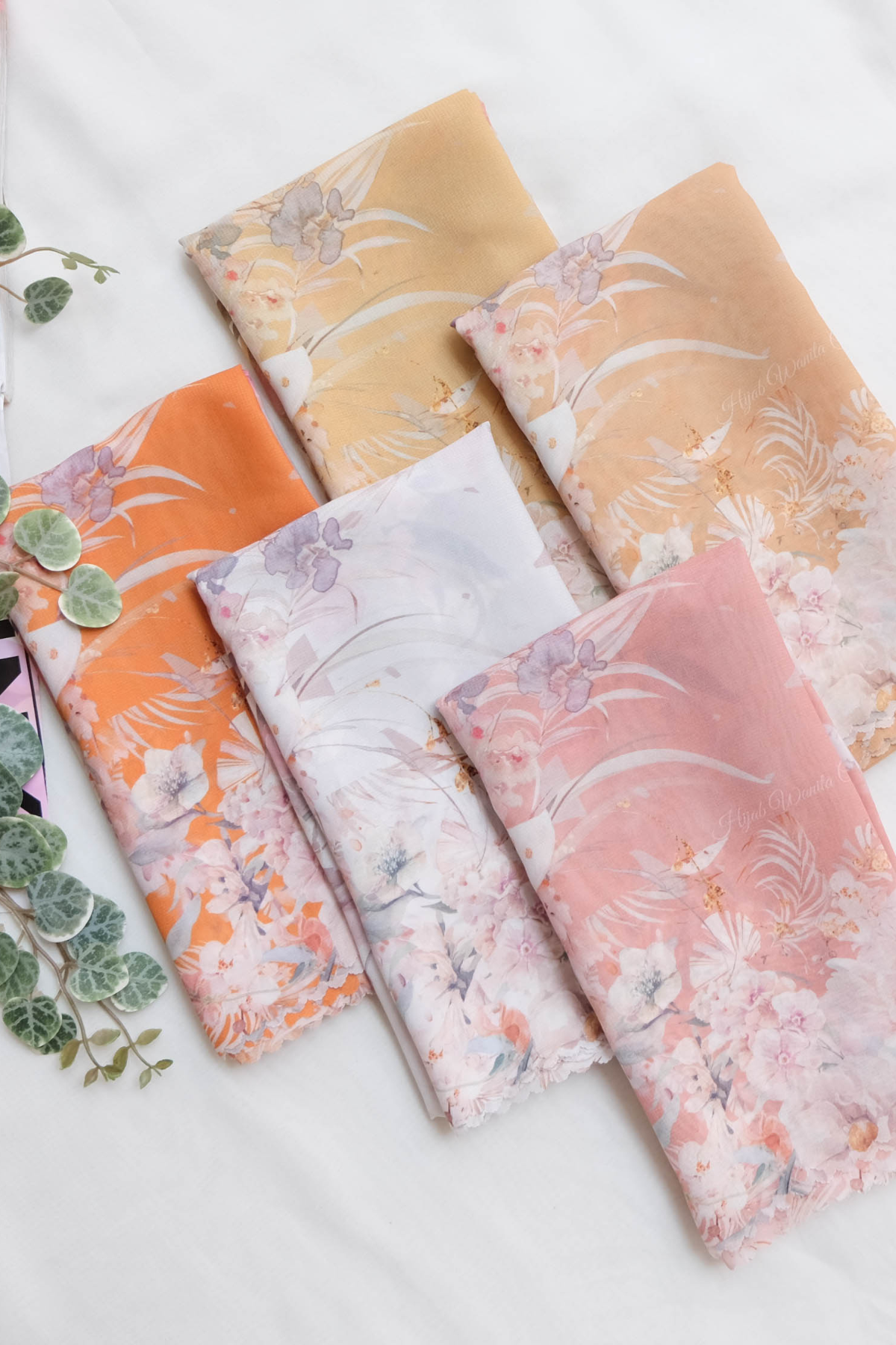 Emily JUMBO - Scarf Square Premium Polycotton XL | Snow White - EB28.18