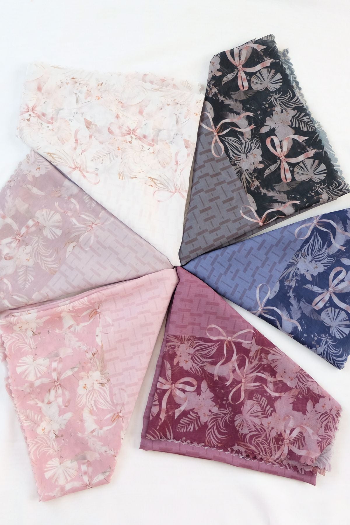 Emily JUMBO - Scarf Square Premium Polycotton XL | MONO PEARL - EB28.37