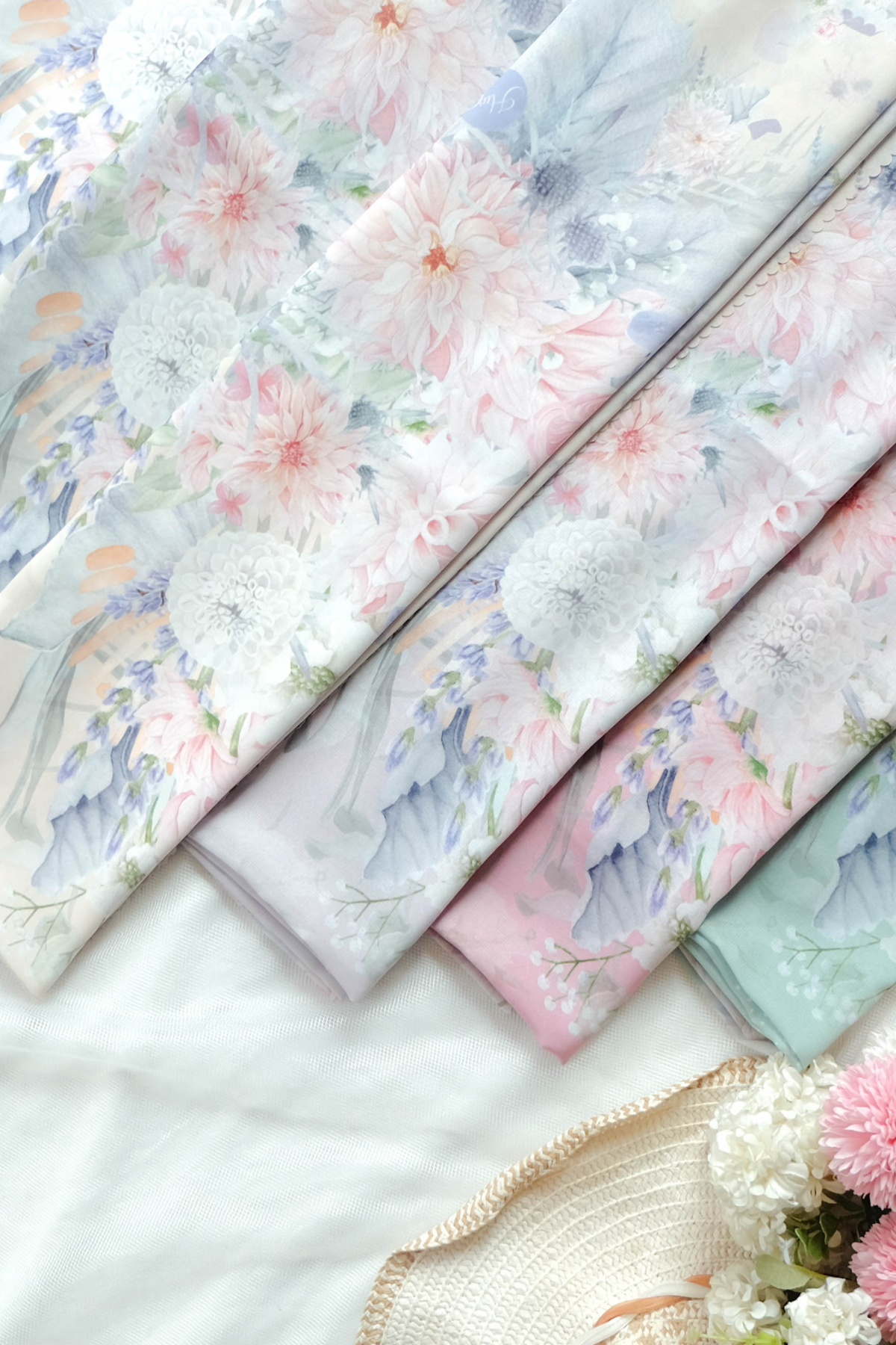 Dahlia - Scarf Square Premium Polycotton XL | Caramel - JH97.5