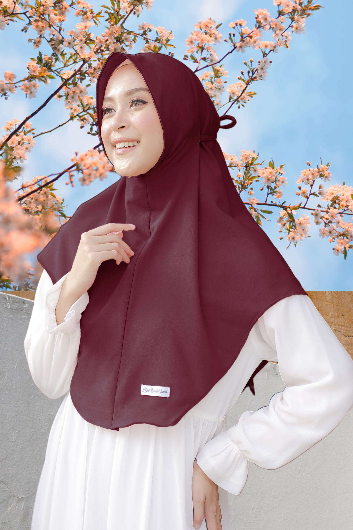 Hijab Instan Baiti Bergo - TY11.14 Maroon