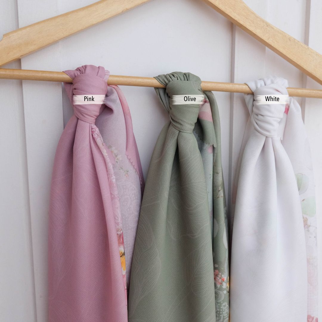 Leaf Rahma Scarf - AM31.7 AC31.7 HJ31.7 Olive