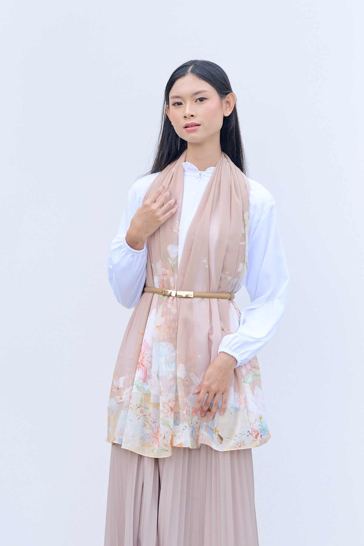 Diamond - Pashmina Premium Cerutti | Dusty Mocca - PDN1.2
