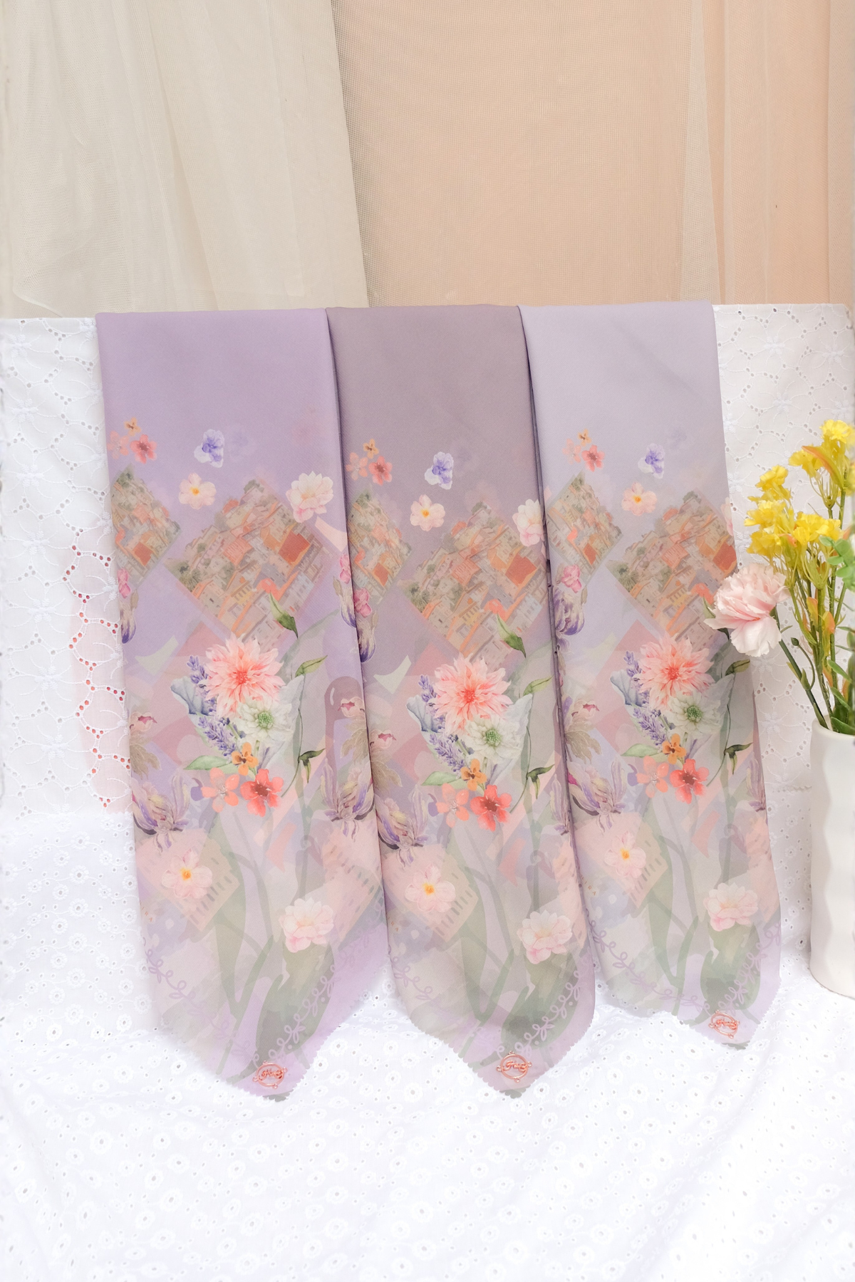 Leaf Kafa Scarf - KF30.8 VK30.8 JF30.8 Purple