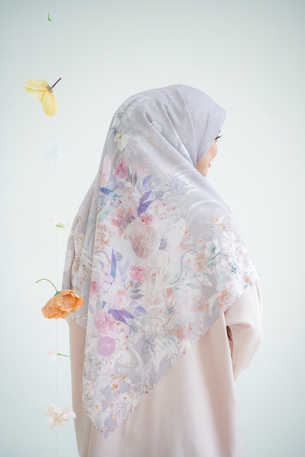 Emily JUMBO - Scarf Square Premium Polycotton XL | Latte - EB28.5