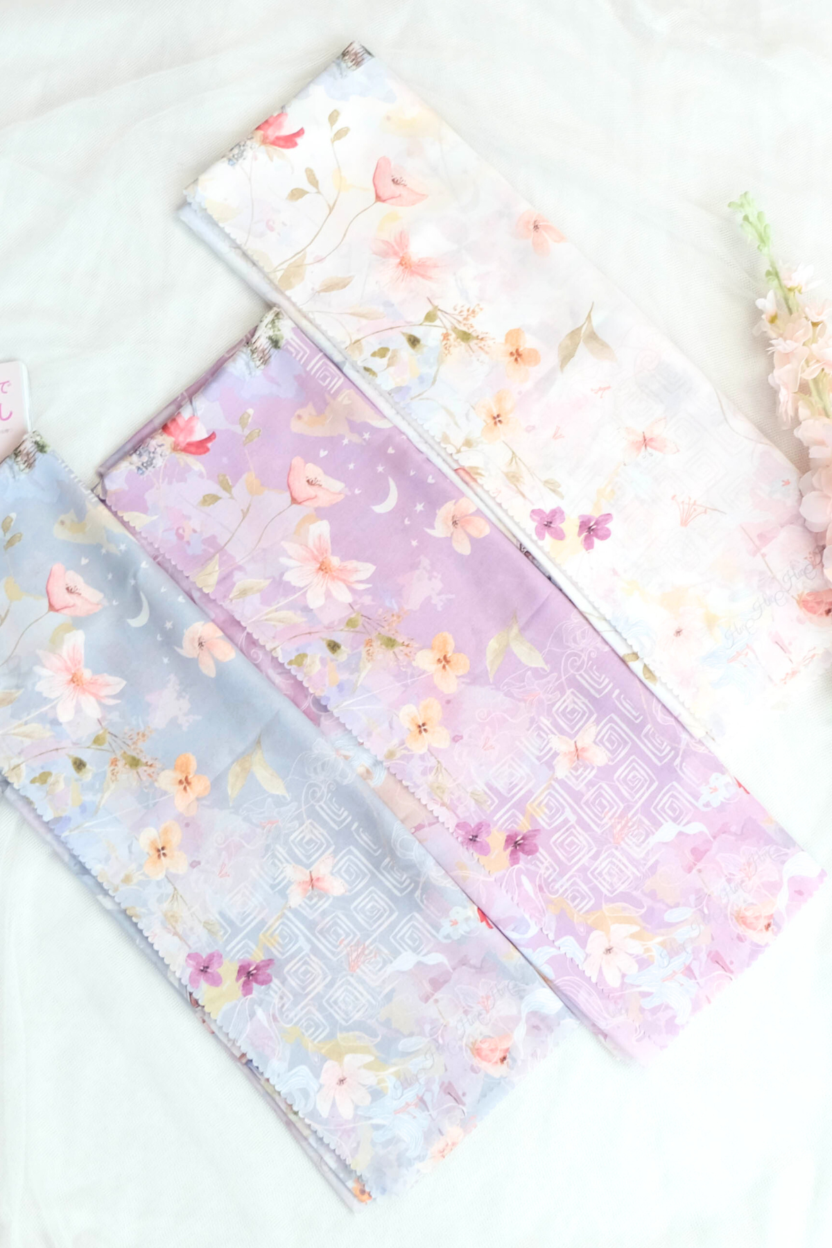Verbena - Scarf Square British Voal - Buttercream - VR26.14