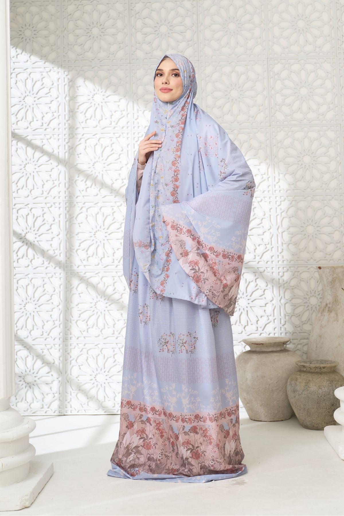 Mukena Willow | Travel Prayer Set - WL03.4 Grey