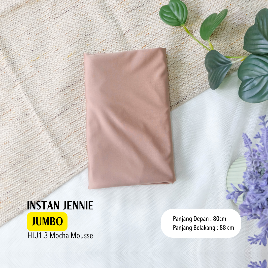 Instan Jennie Sporty Hijab JUMBO - HLJ1.3 Mocha Mousse