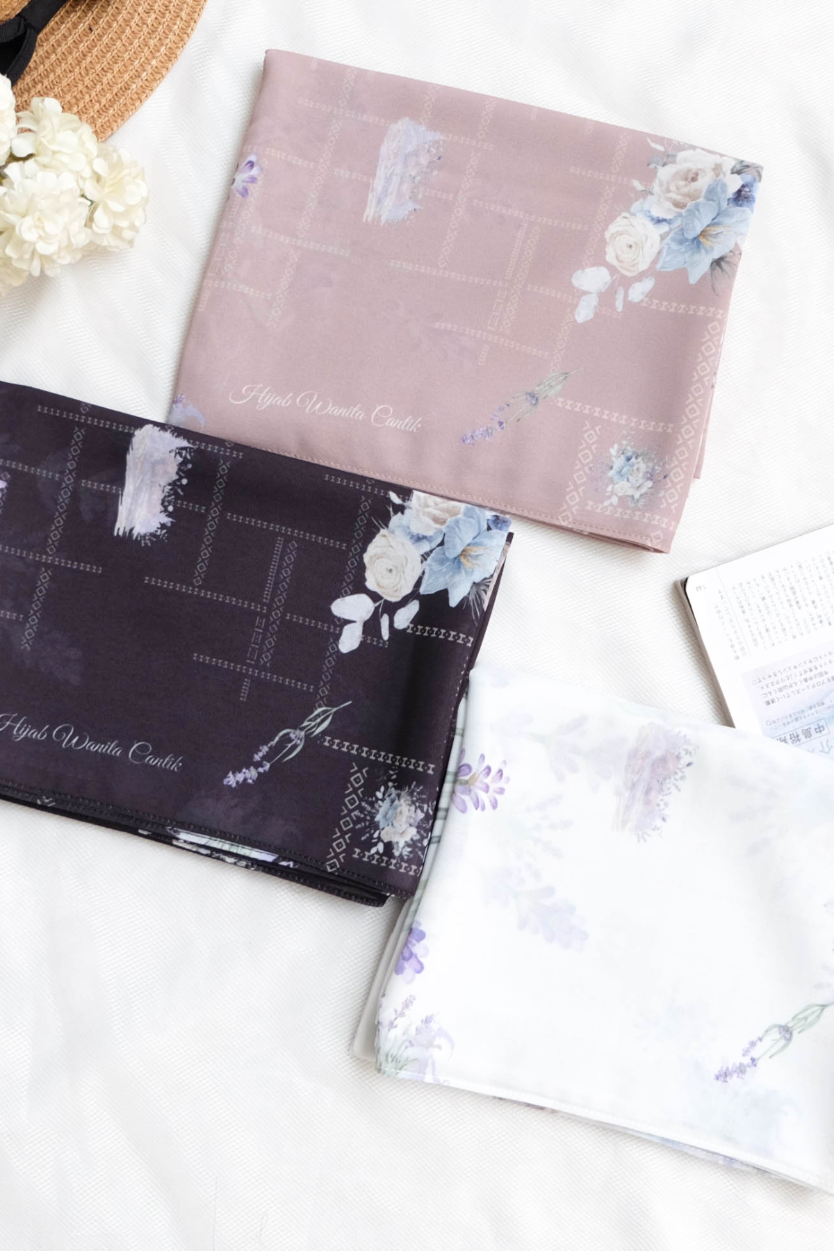 Lavender - Pashmina Premium Cerutti - White - PM11.81