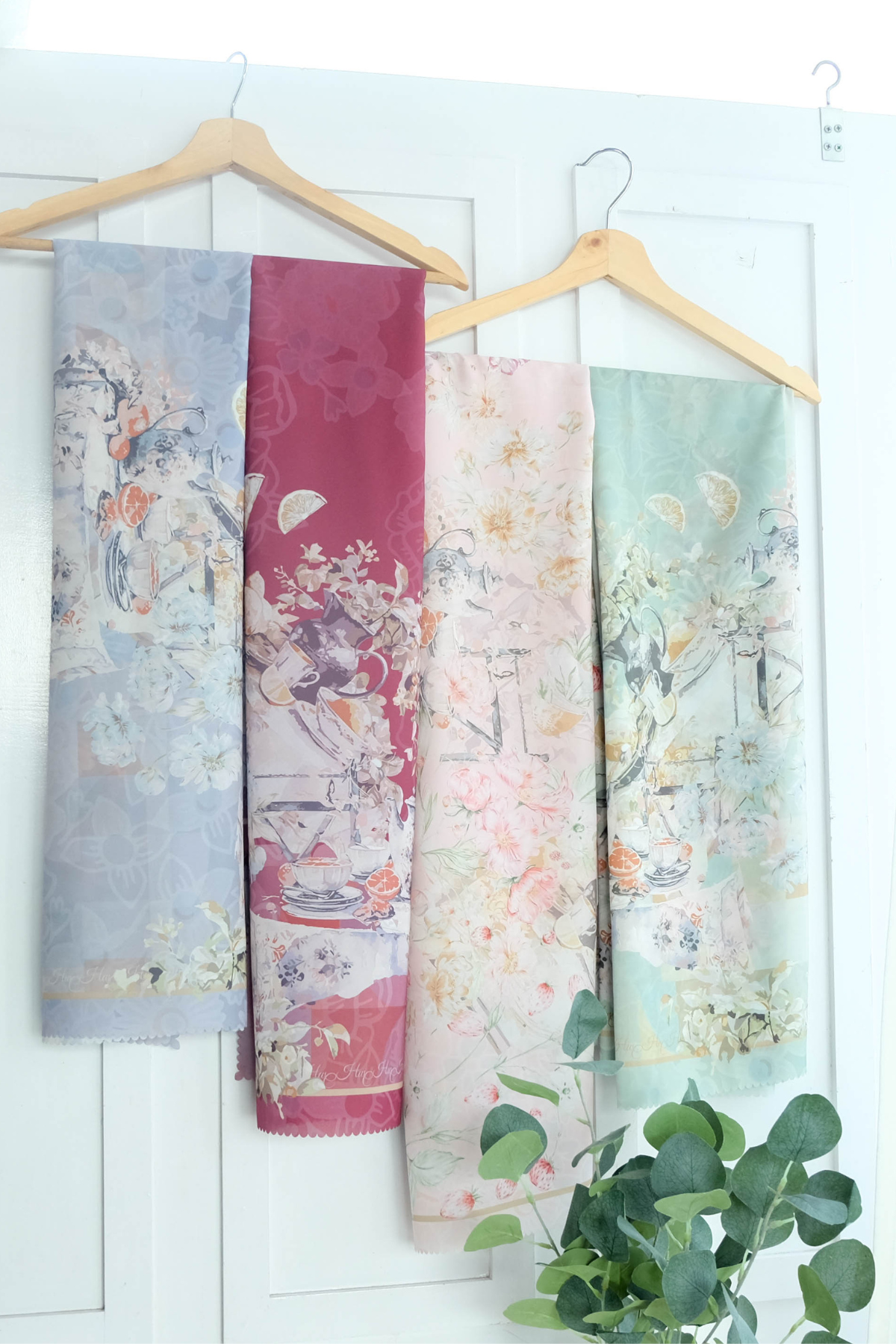 Camellia - Scarf Square Premium Polycotton XL | Mindfull Maroon - CJ15.14