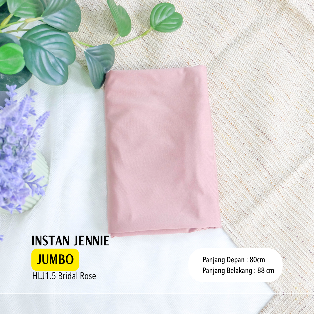 Instan Jennie Sporty Hijab JUMBO - HLJ1.5 Bridal Rose