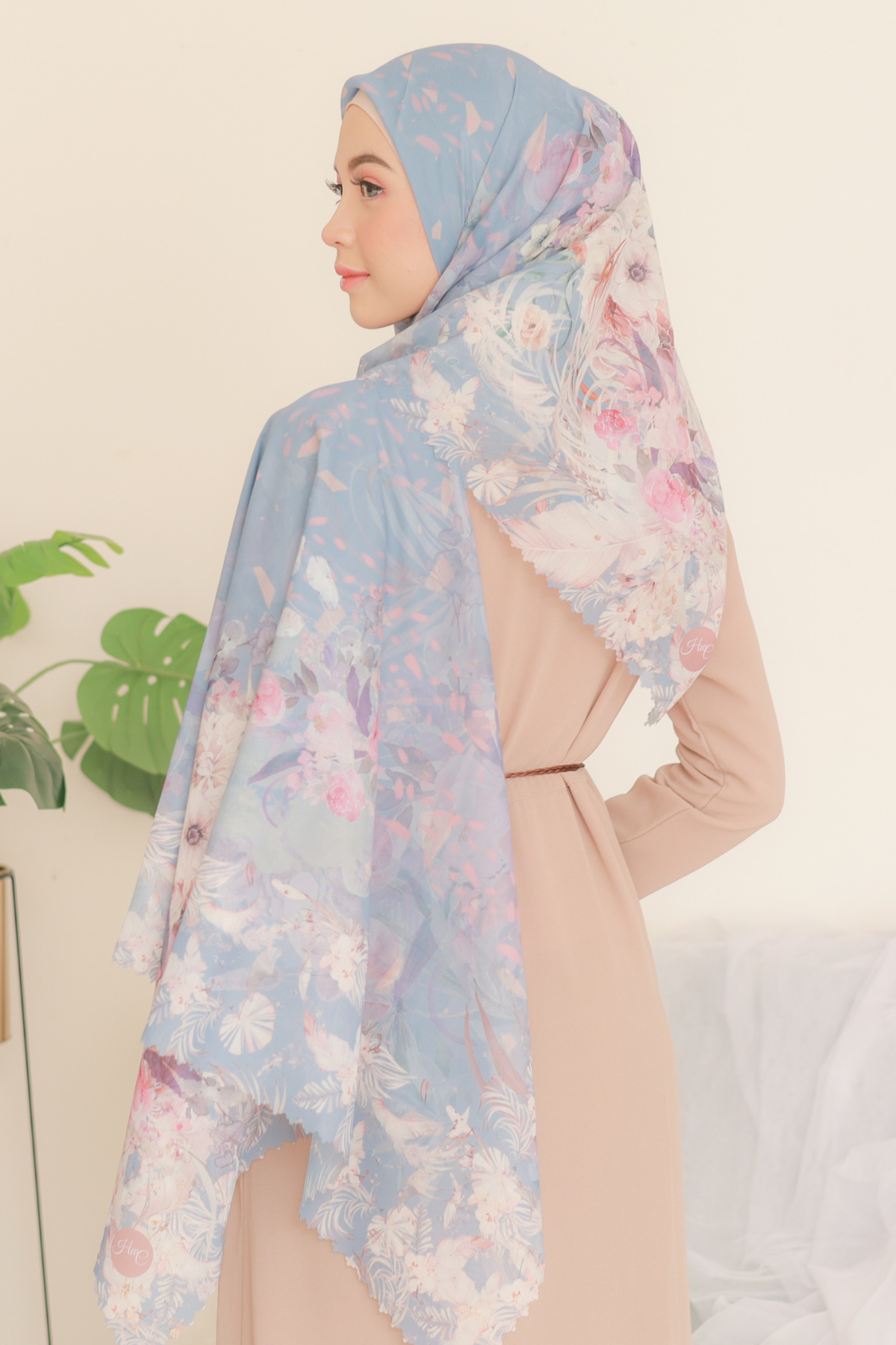 Emily - Scarf Square Premium Polycotton | Grey - EM28.4