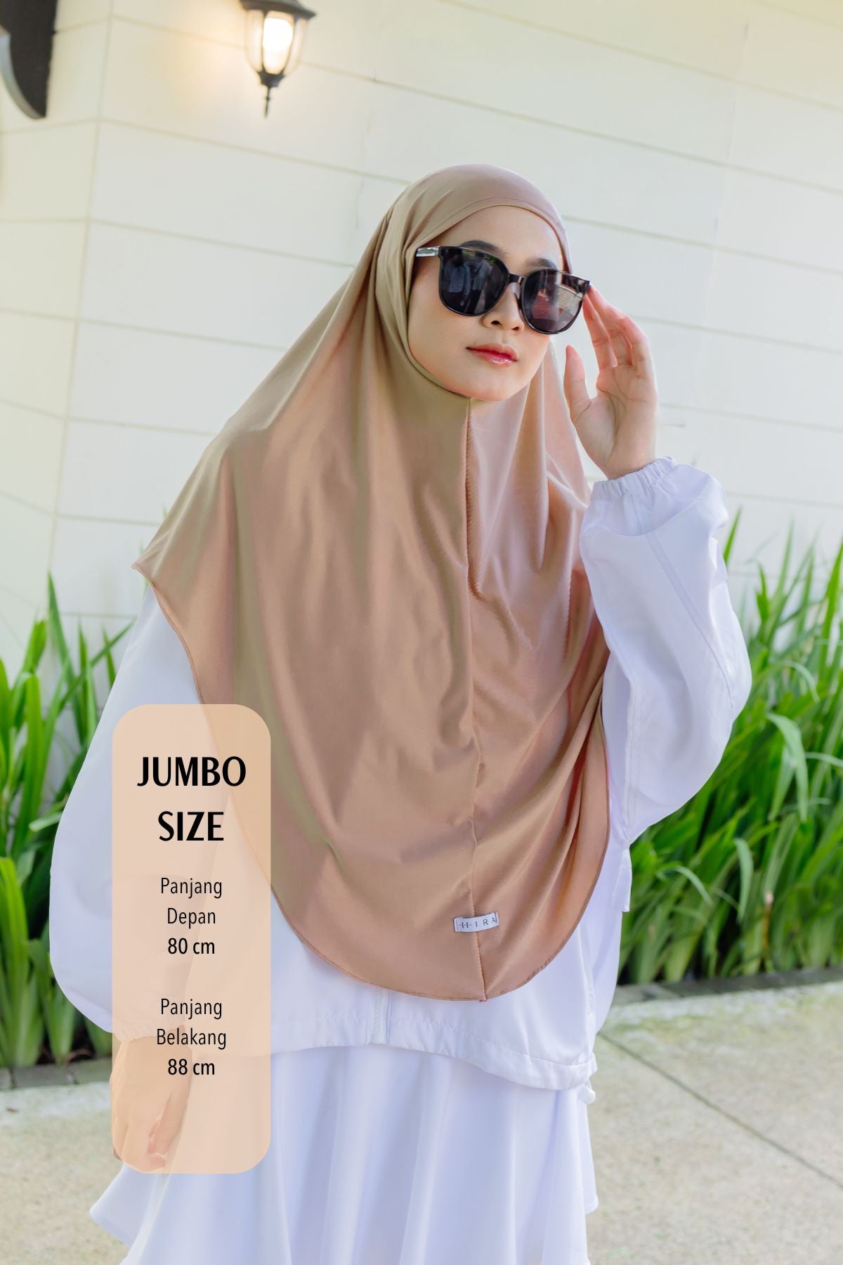 Instan Jennie Sporty Hijab JUMBO - HLJ1.3 Mocha Mousse