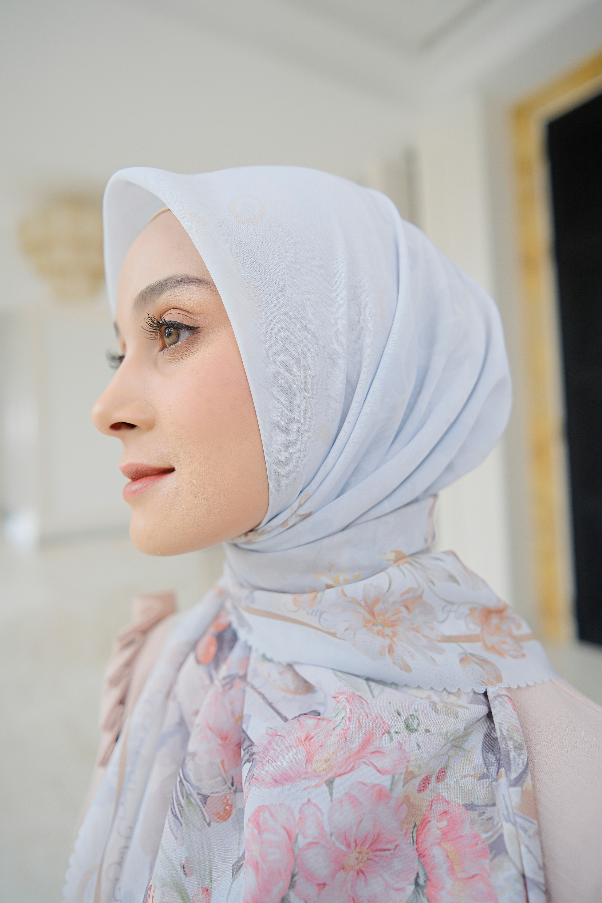 Camellia - Scarf Square British Voal | Good Morning White - CL15.7