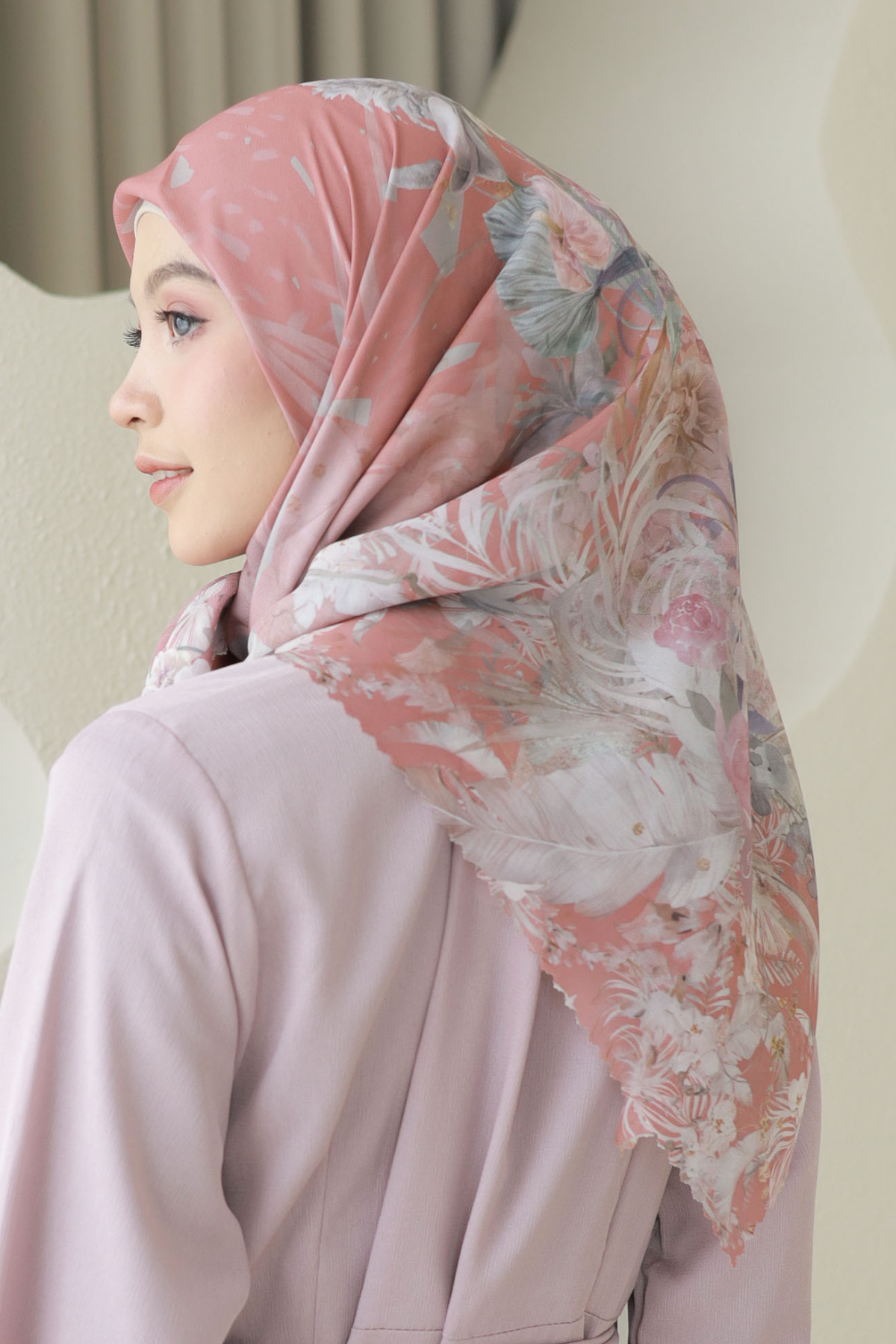 Emily - Scarf Square Premium Polycotton | Terracotta - EM28.31