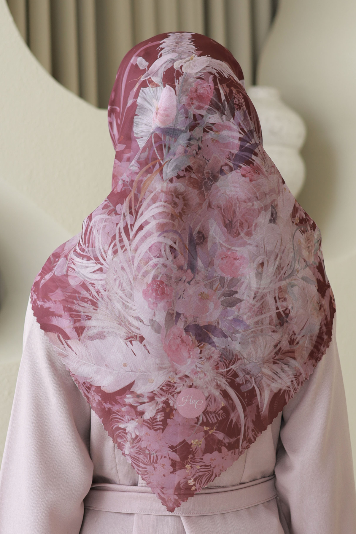 Emily - Scarf Square Premium Polycotton | Maroon - EM28.30