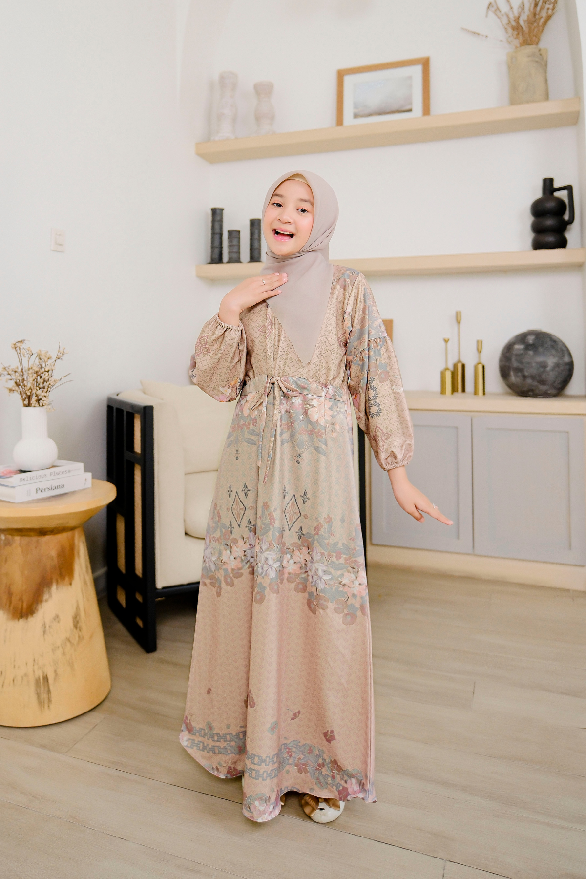 Chatara Dress Anak - CC22.3 Mocca