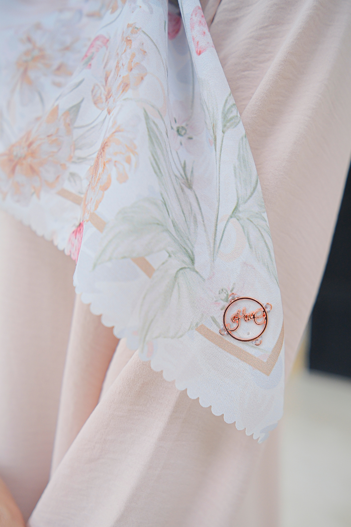 Camellia - Scarf Square British Voal | Good Morning White - CL15.7