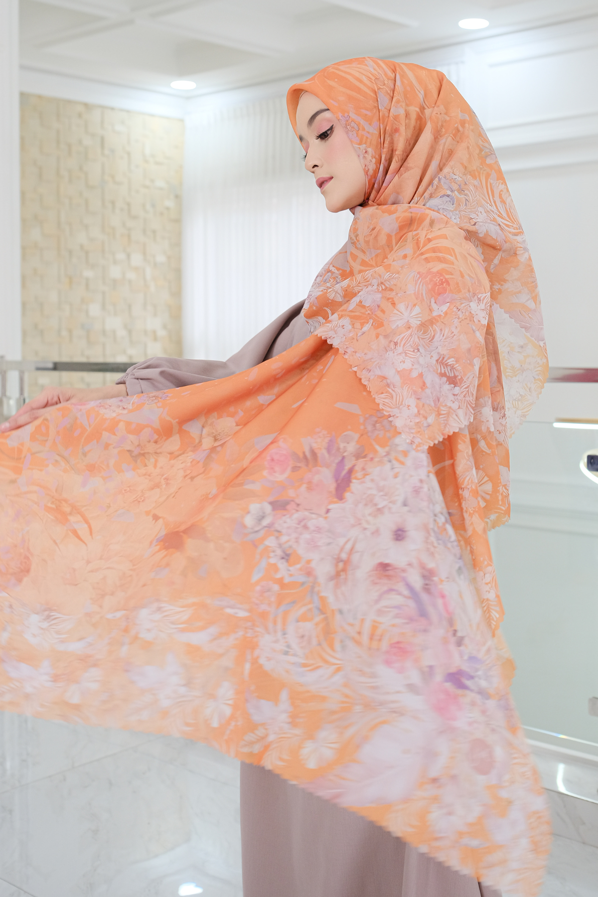 Emily JUMBO - Scarf Square Premium Polycotton XL | Gold - EB28.14