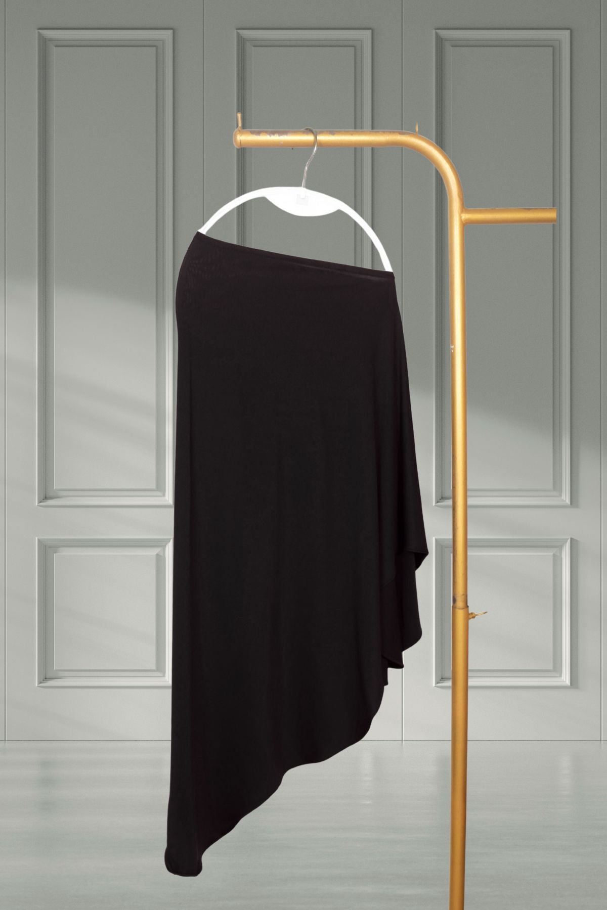 Instan Jennie Sporty Hijab JUMBO - HLJ1.1 All Black