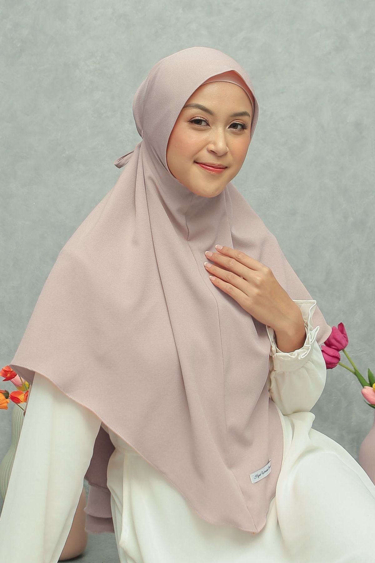 Hijab Instan Baiti Polos Jumbo - BJ10.4 Orchid