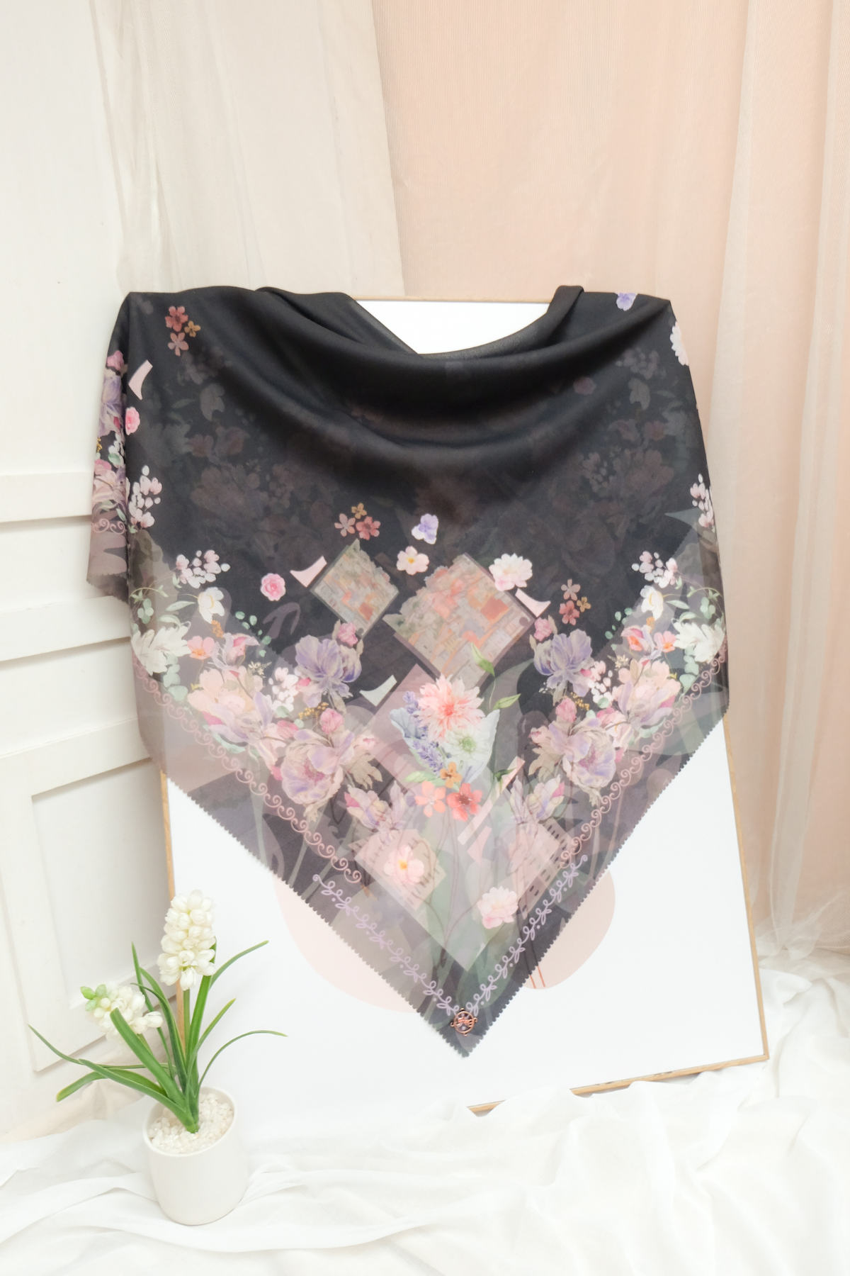 Leaf Kafa Scarf - KF30.1 VK30.1 JF30.1 Black