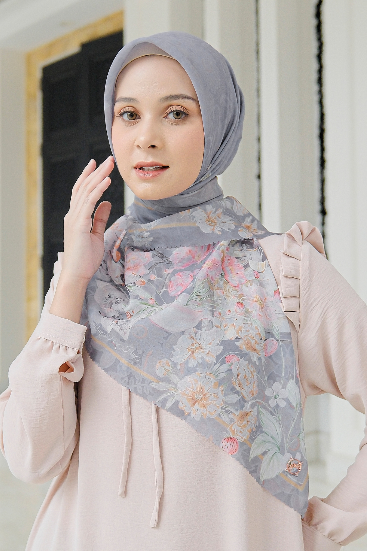 Camellia - Scarf Square British Voal | Inspiring Purple - CL15.10