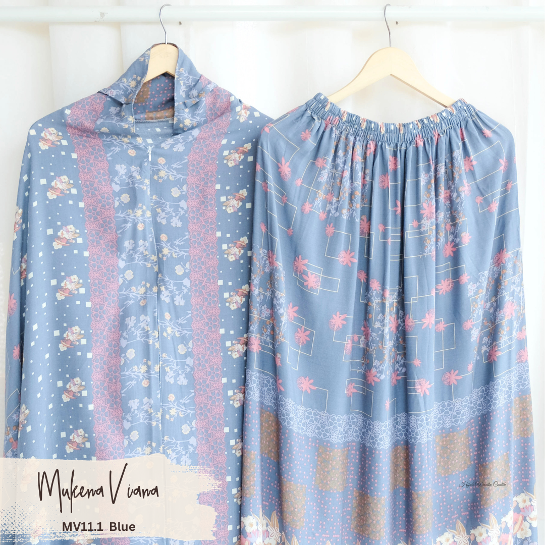 Mukena Viana Prayer Set - MV11.1 Blue