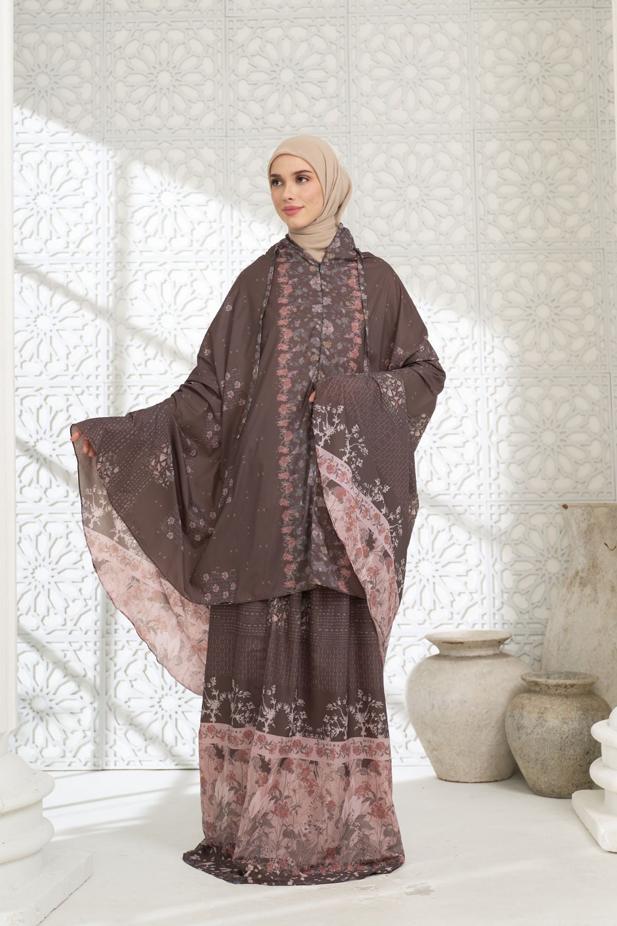 Mukena Willow | Travel Prayer Set - WL03.1 Choco Mahogany