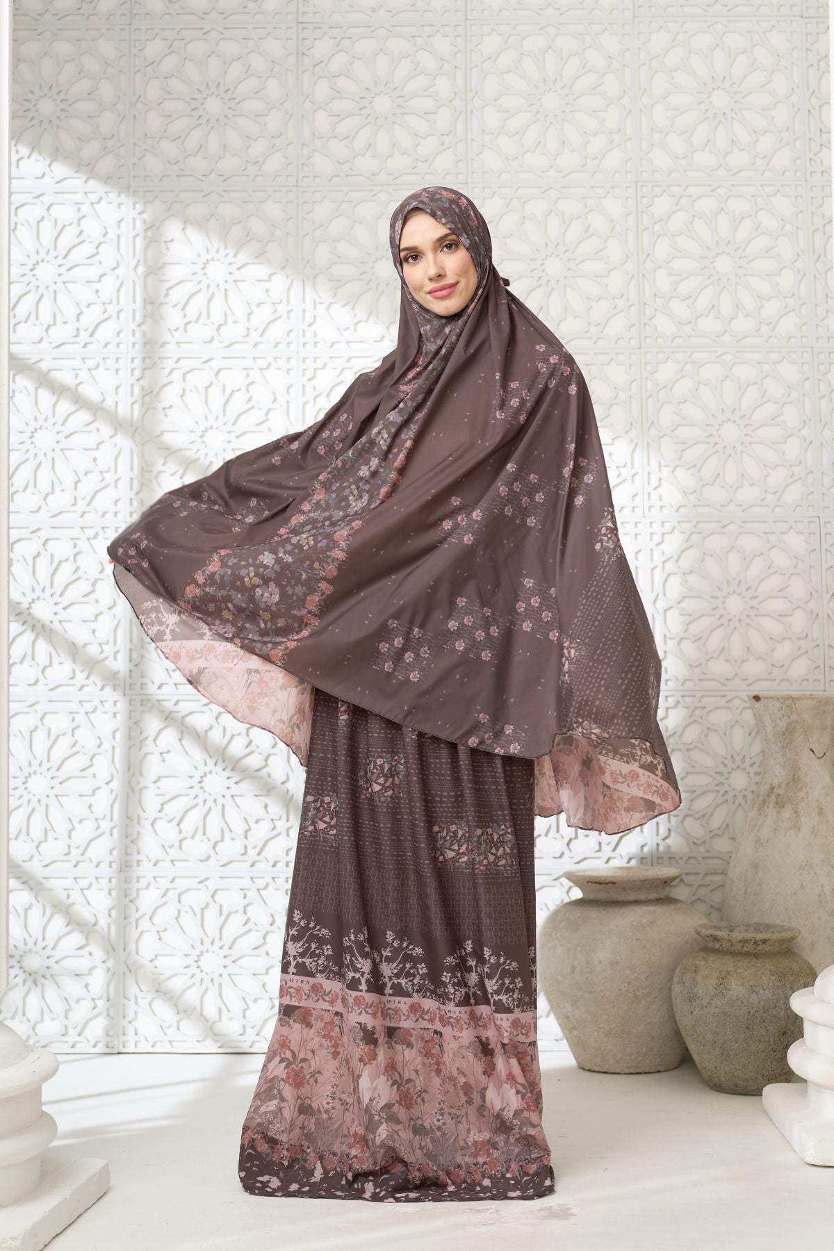 Mukena Willow | Travel Prayer Set - WL03.1 Choco Mahogany