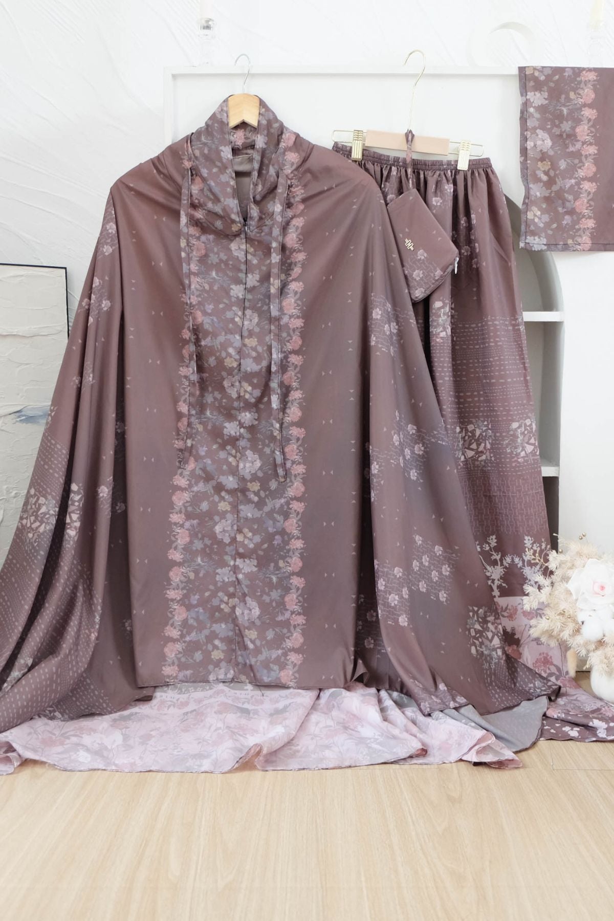 Mukena Willow | Travel Prayer Set - WL03.1 Choco Mahogany