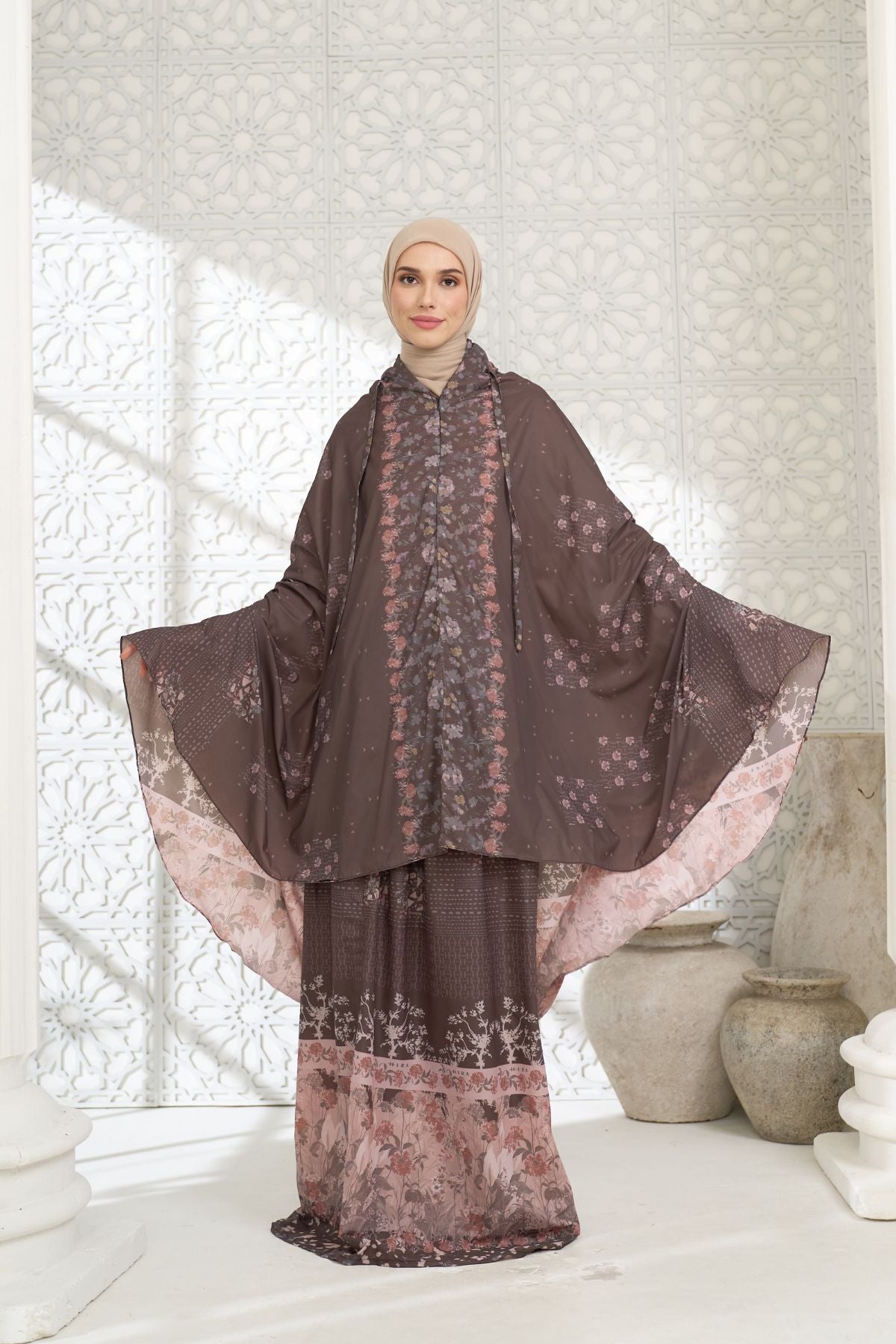 Mukena Willow | Travel Prayer Set - WL03.1 Choco Mahogany