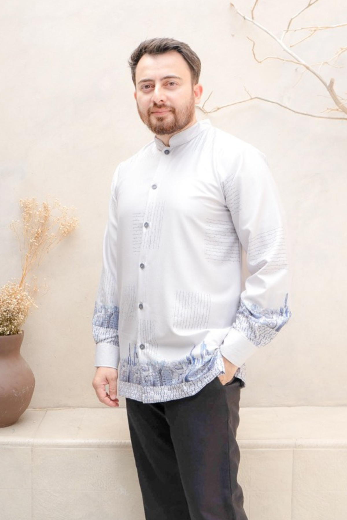 Riuh Kota Koko Dad Family Set | Sarimbit Lebaran - DH12.3 Grey