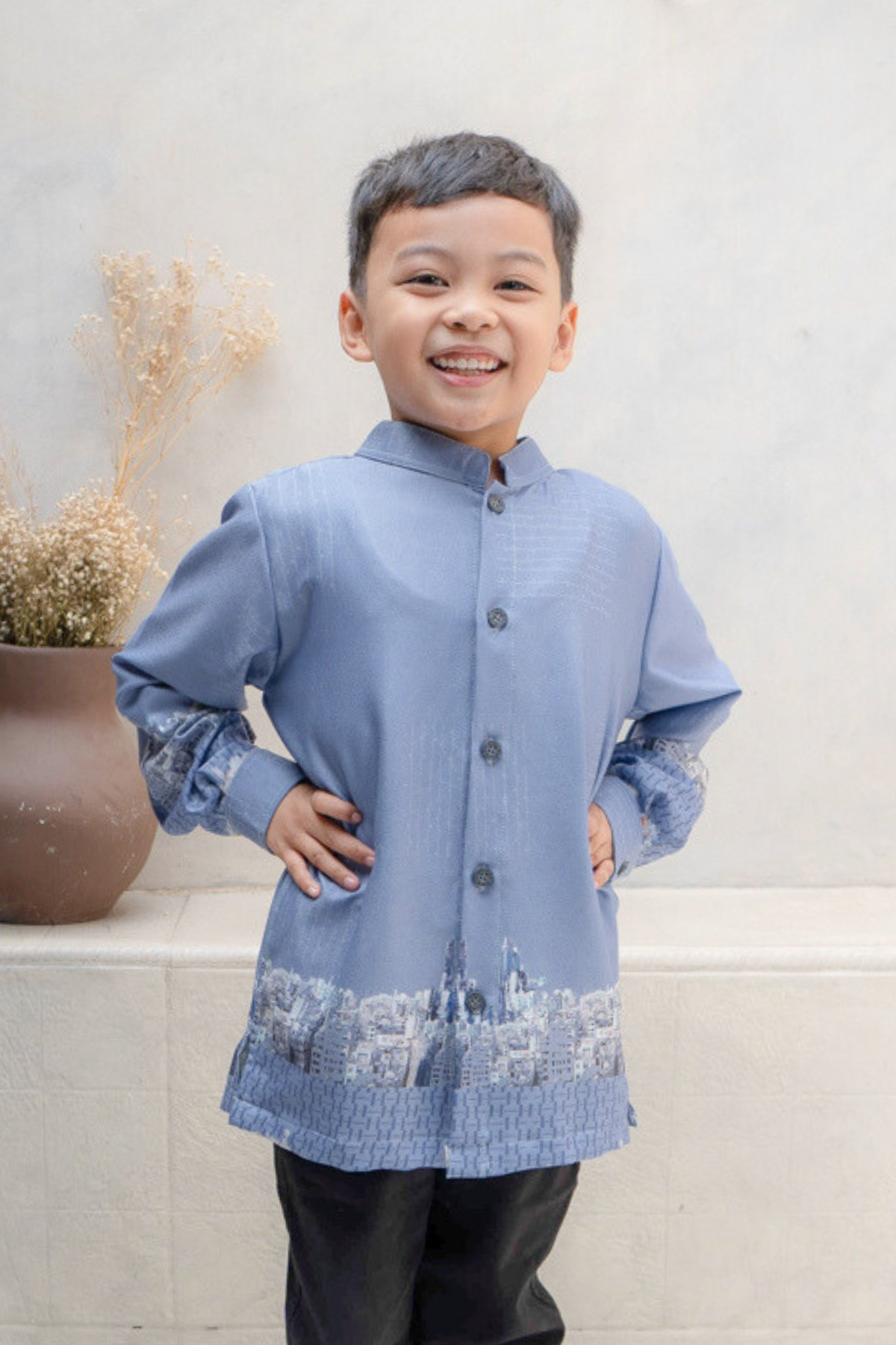 Riuh Kota Koko Boy Family Set | Sarimbit Lebaran - DK12.2 Denim