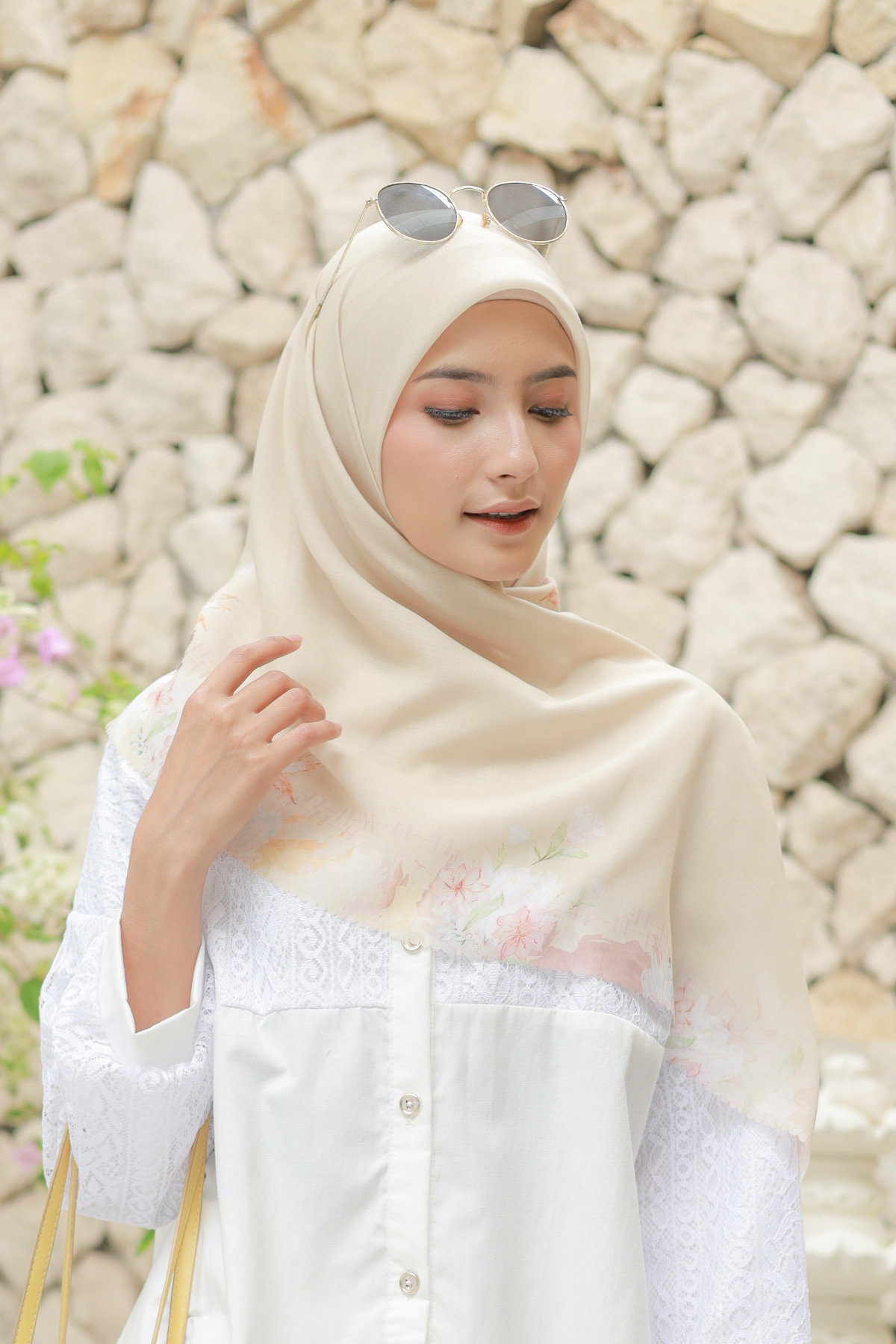 Diamond - Scarf Square Classic Voal | Warm Beige - DN07.10