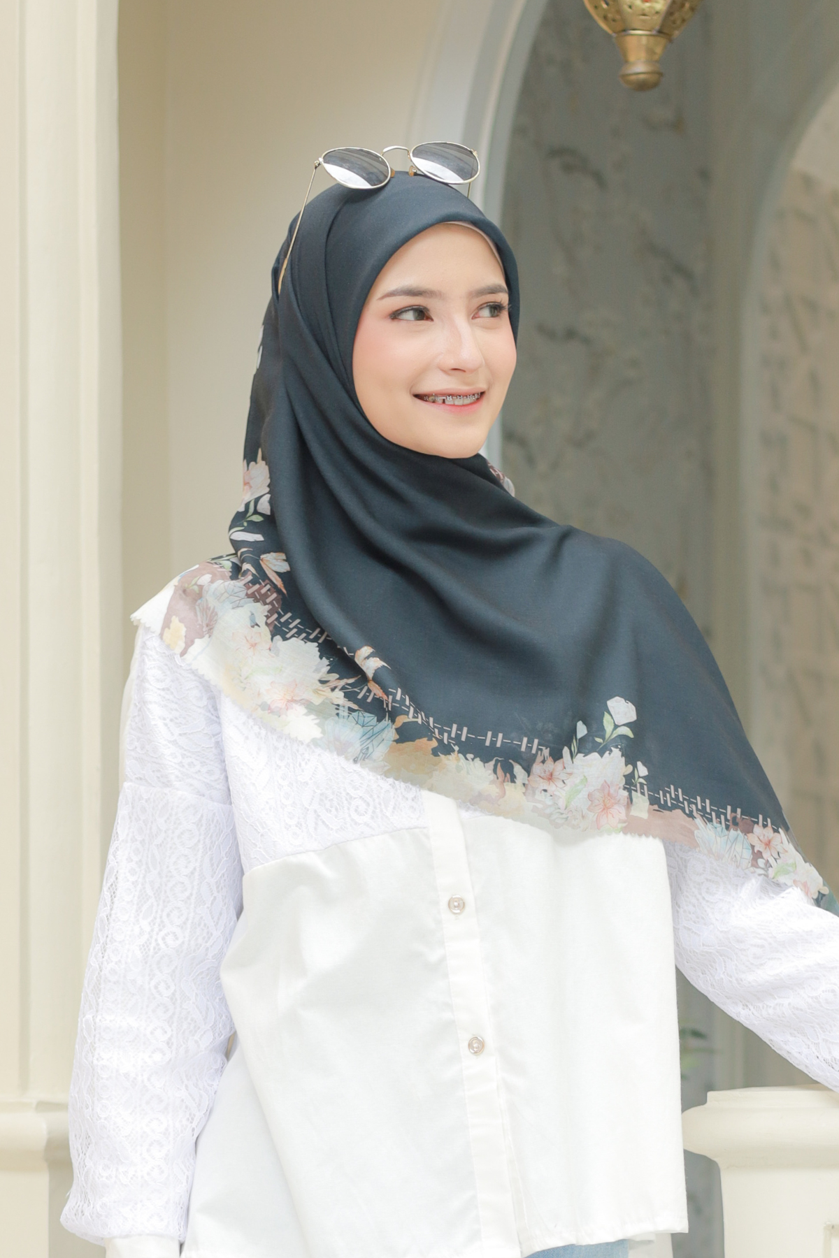 Diamond - Scarf Square Classic Voal | Black - DN07.1