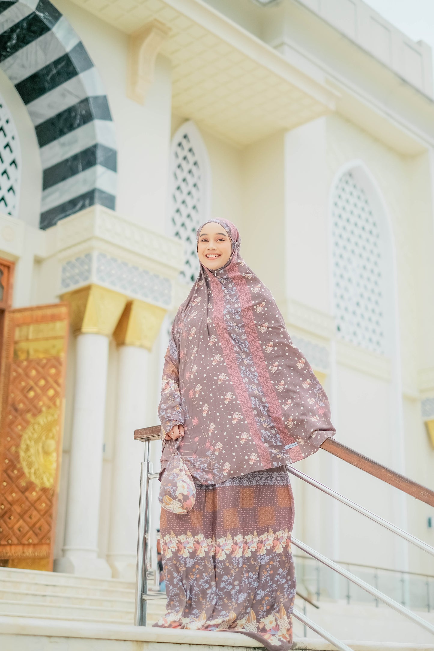 Mukena Viana Prayer Set - MV11.4 Brown
