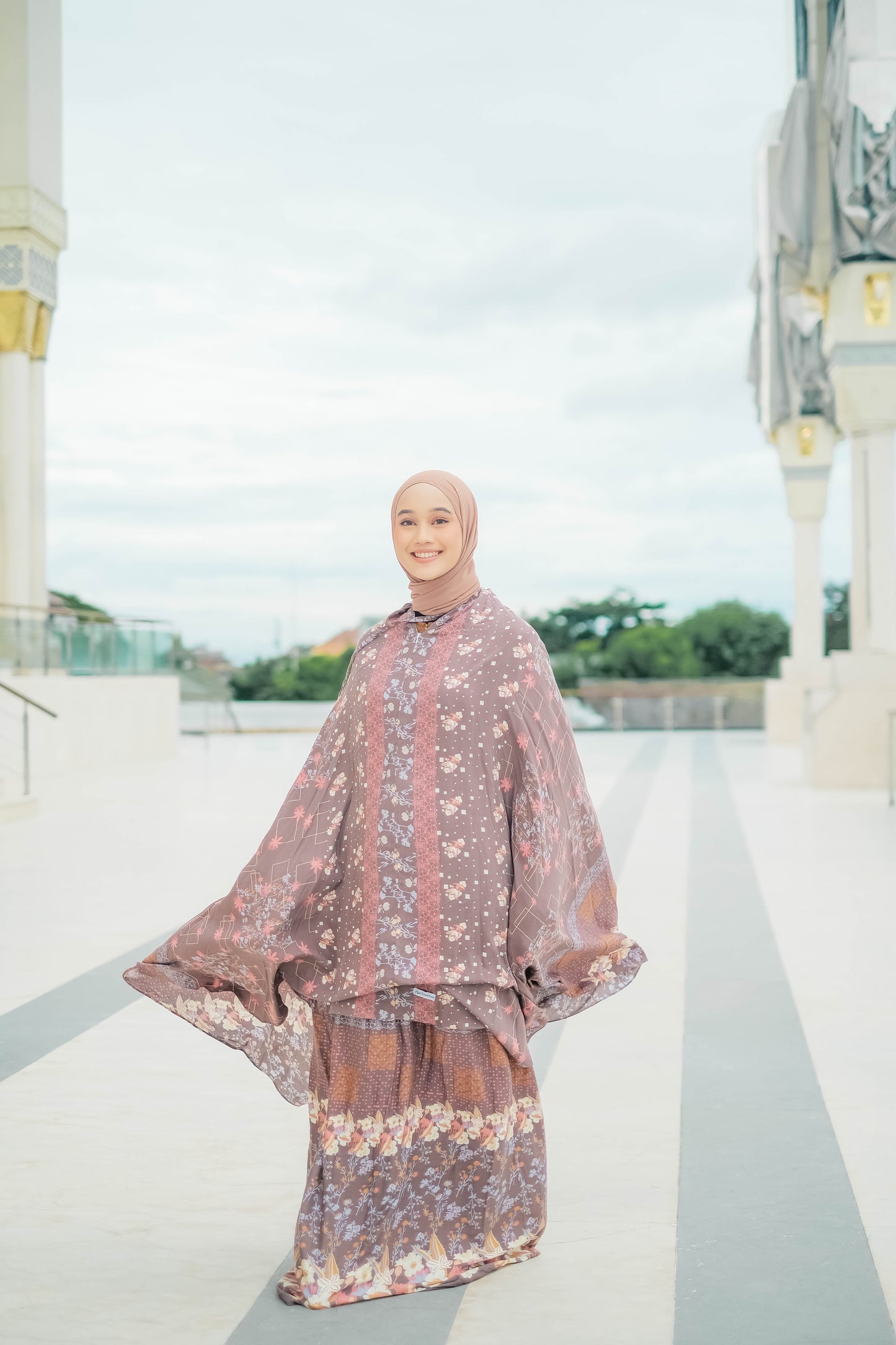 Mukena Viana Prayer Set - MV11.4 Brown
