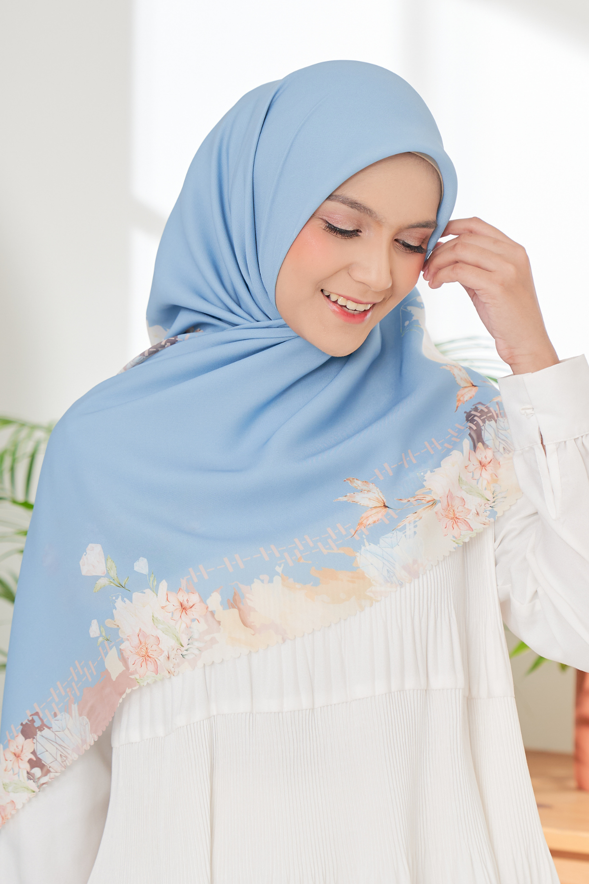 Diamond - Scarf Square Premium Polycotton XL | Denim Grey - JN07.2