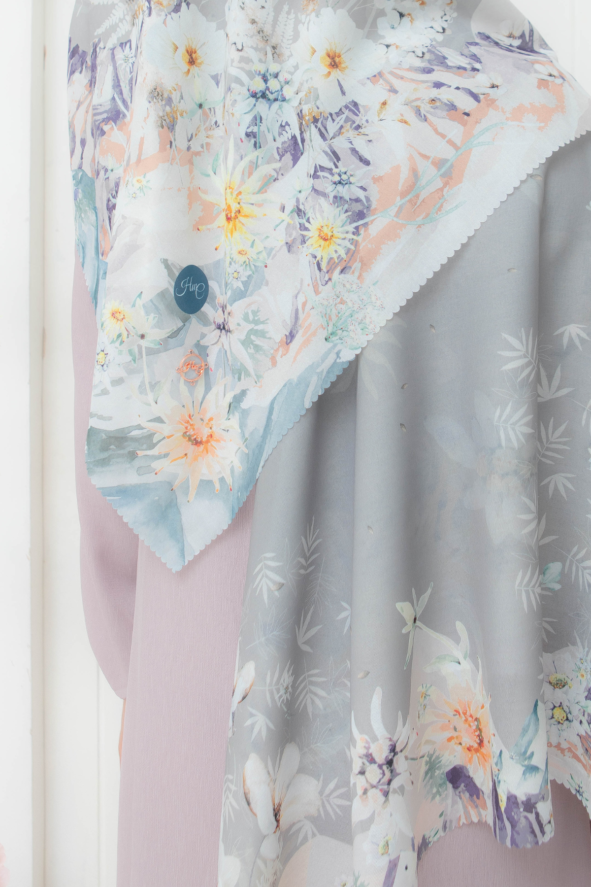 Edelweiss - Scarf Square British Voal - Bromo Brown - DW10.12