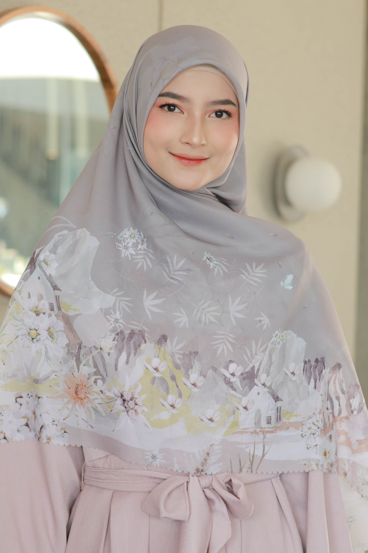 Edelweiss JUMBO - Scarf Square Premium Polycotton XL - Bromo Brown - EJ09.12