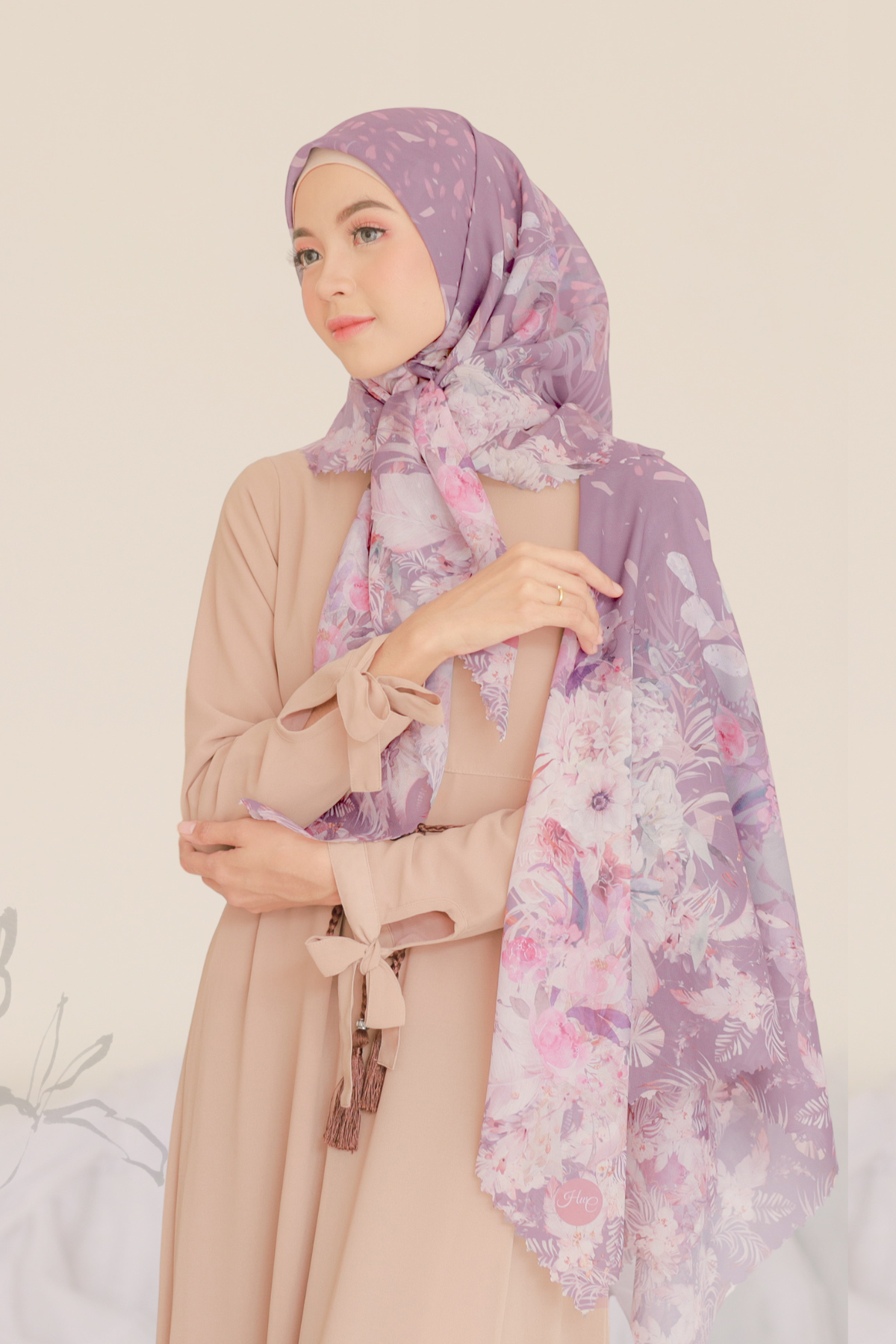 Emily - Scarf Square Premium Polycotton | Mocca - EM28.7