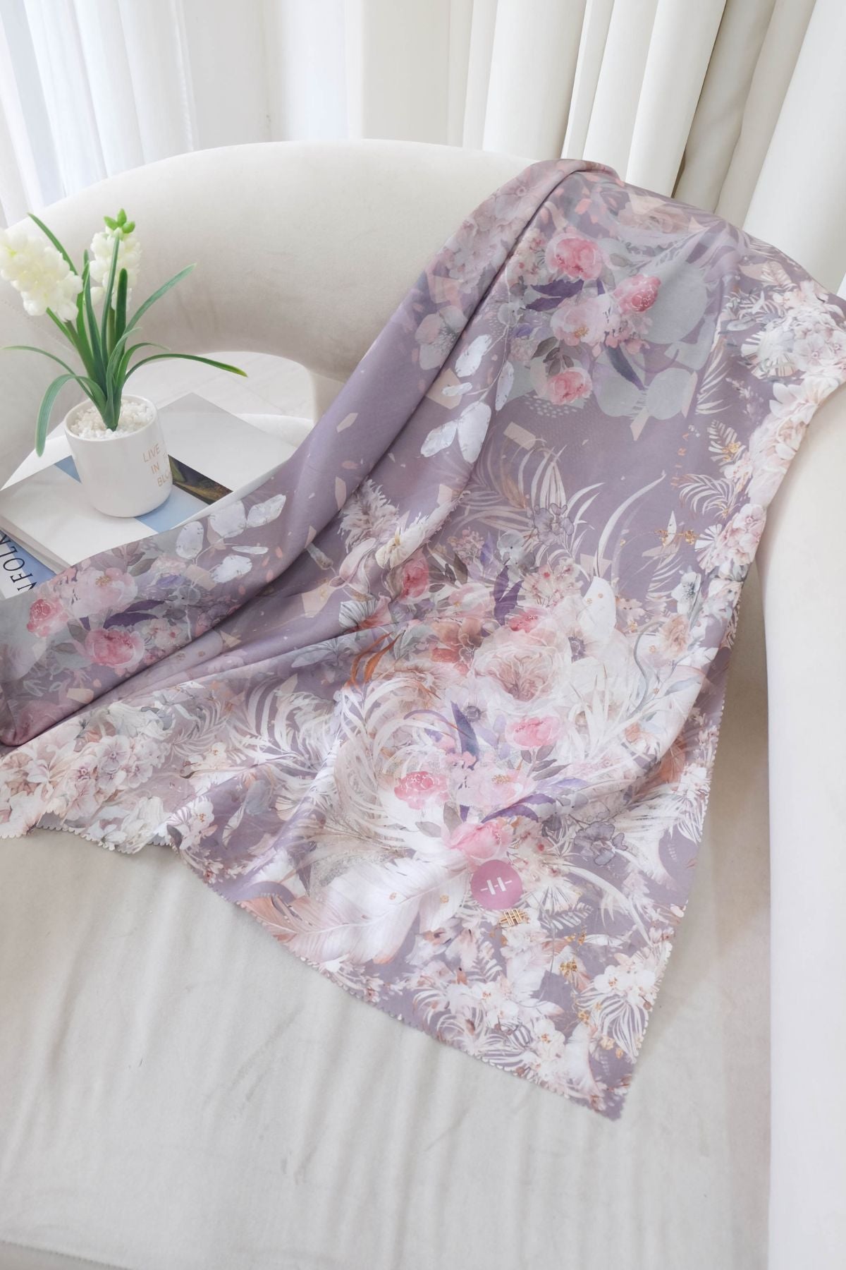 Emily Scarf Voal | Cocoa Grey - EV25.2