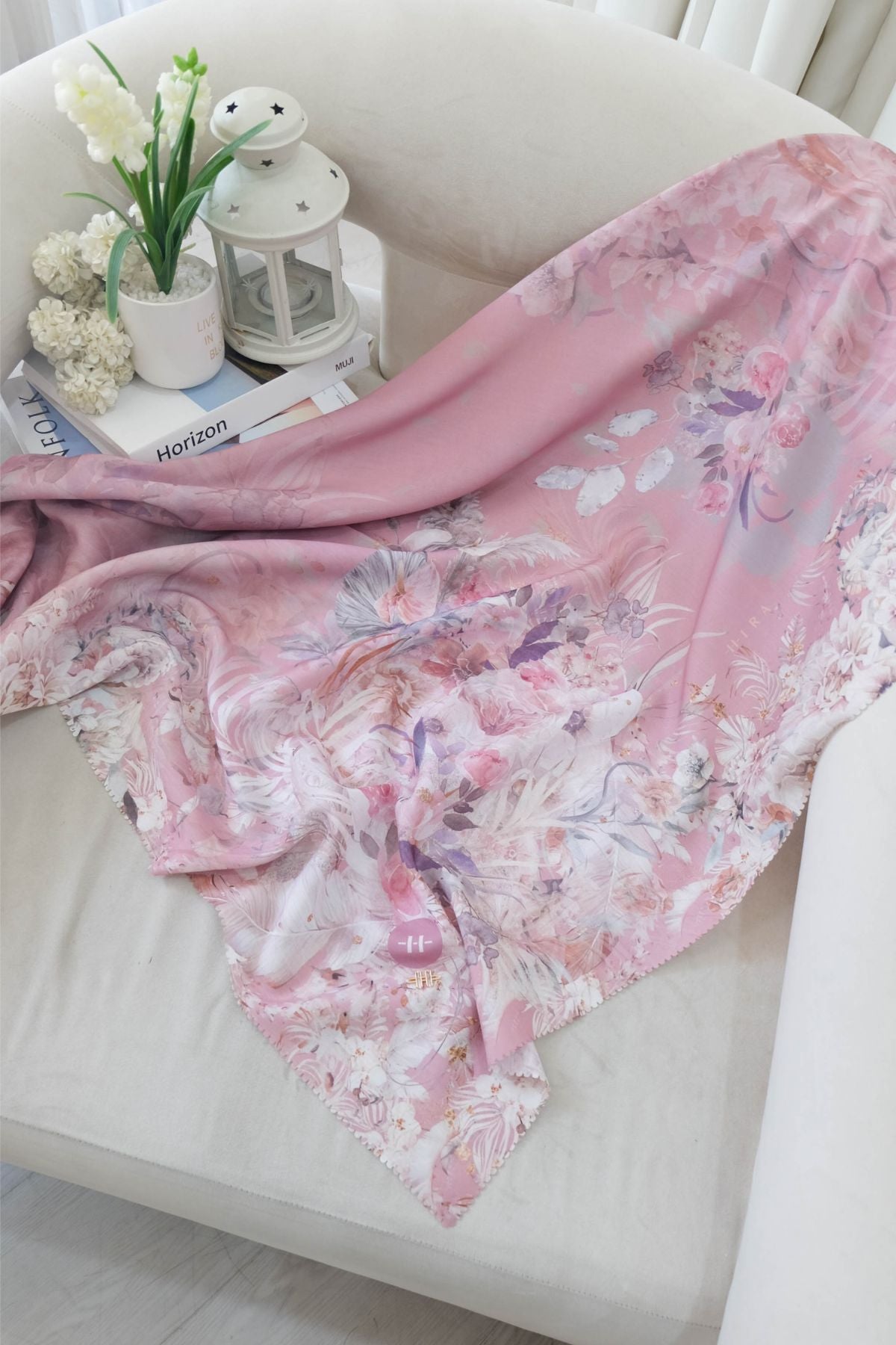 Emily Scarf Voal | Pastel Pink - EV25.6