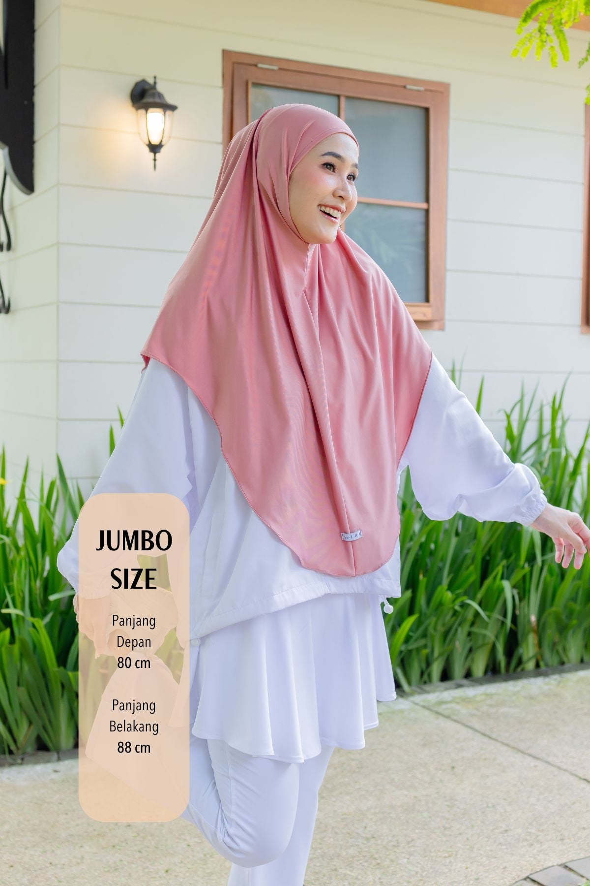 Instan Jennie Sporty Hijab JUMBO - HLJ1.4 Mauvelous Pink