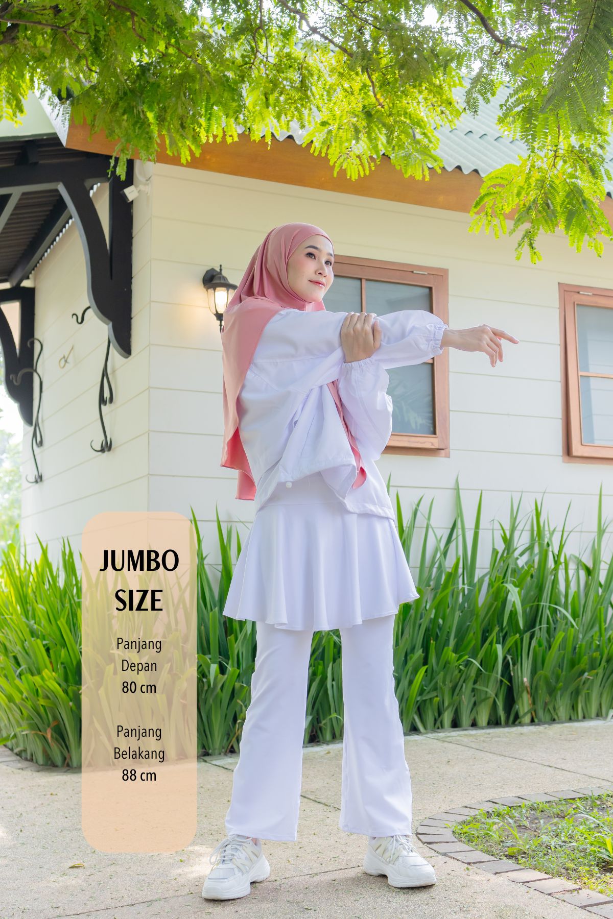 Instan Jennie Sporty Hijab JUMBO - HLJ1.4 Mauvelous Pink