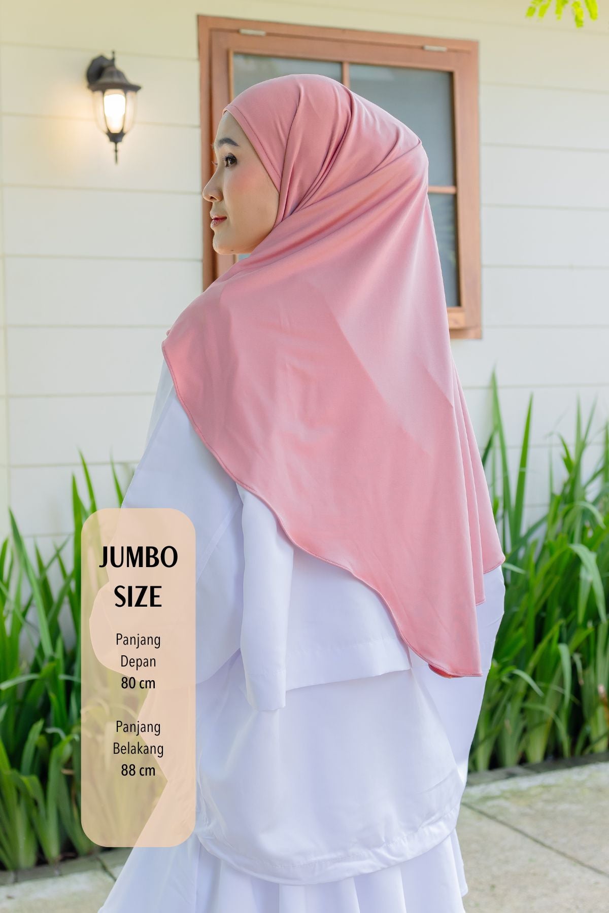 Instan Jennie Sporty Hijab JUMBO - HLJ1.4 Mauvelous Pink