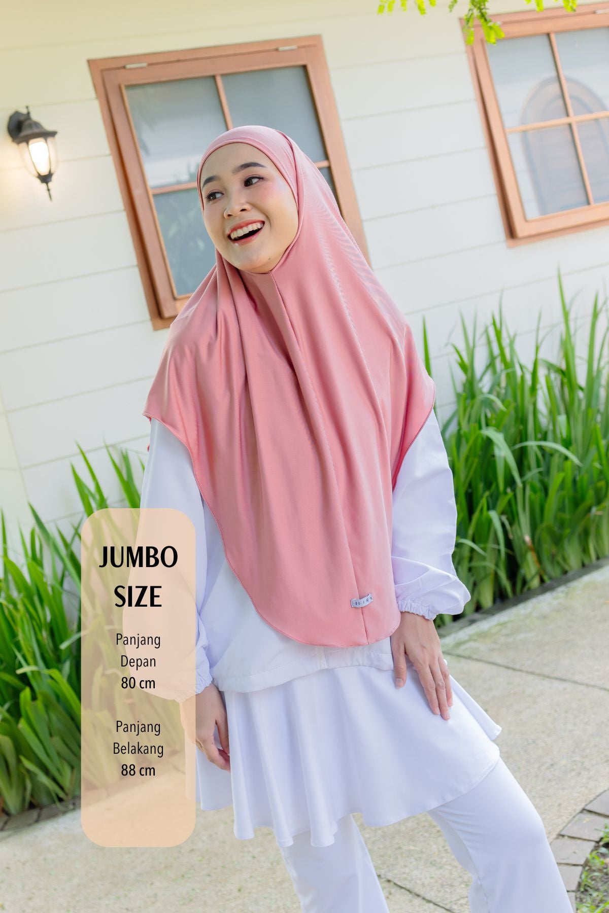 Instan Jennie Sporty Hijab JUMBO - HLJ1.4 Mauvelous Pink