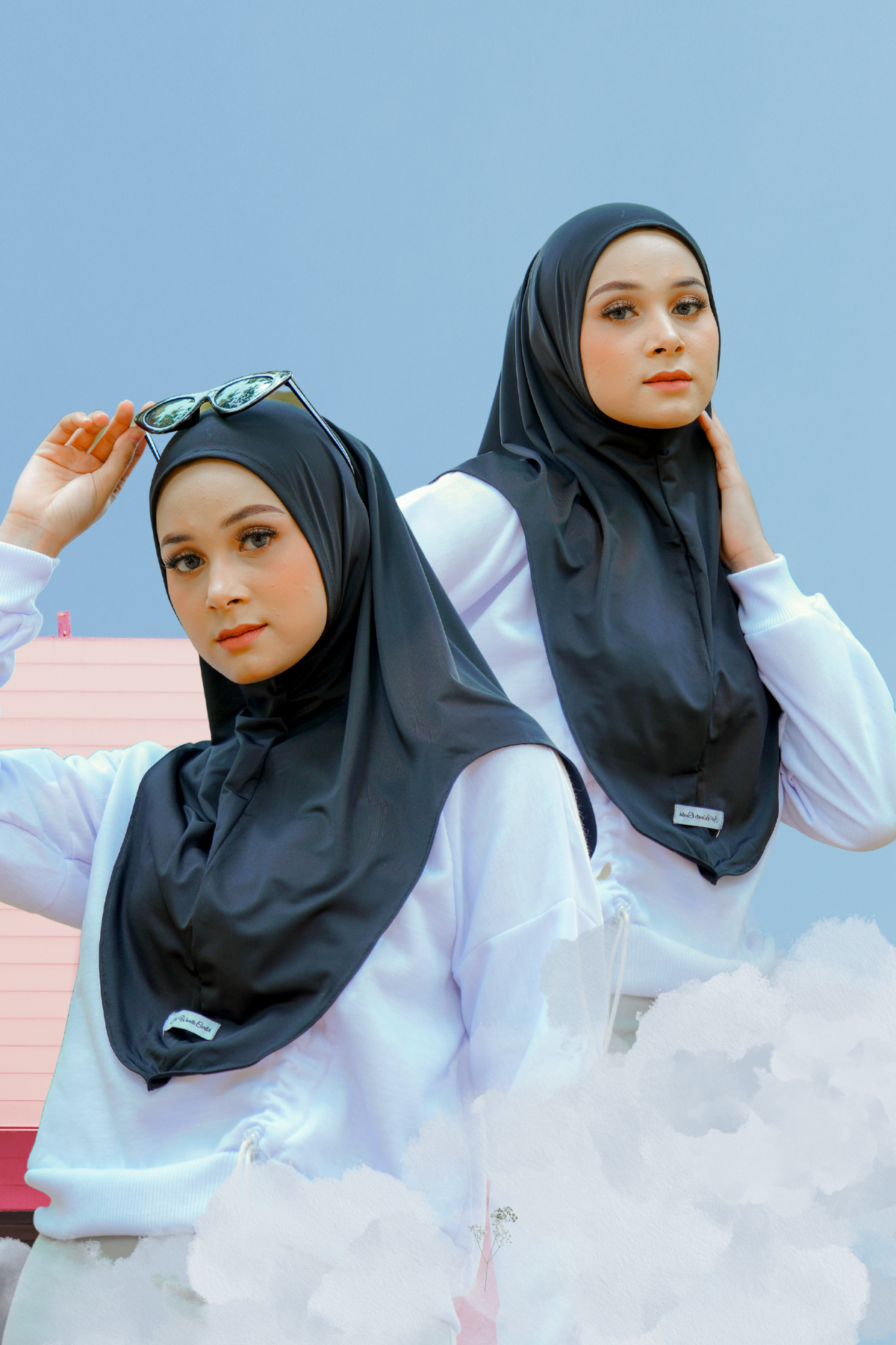 Instan Jennie Sporty Hijab - HLS1.1 Black